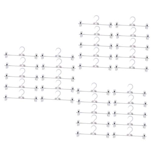 30 Pcs Pants Rack Tie Hanger Pant Hanger Plastic Clothes Hanger Plastic Hangers Clothing Standard Hangers Suit Hangers Skirt Hangers Plastic Storage Hanger Trousers Rack Non-Slip