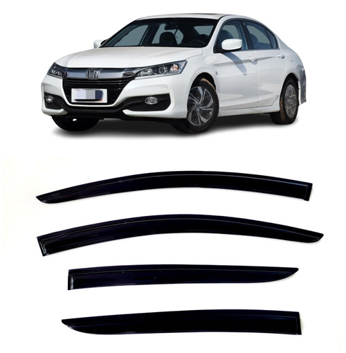 BGGTYRSD Side Window Visor Sun Deflector Rain Guard Vent Shade Fits Honda Accord 2013-2017