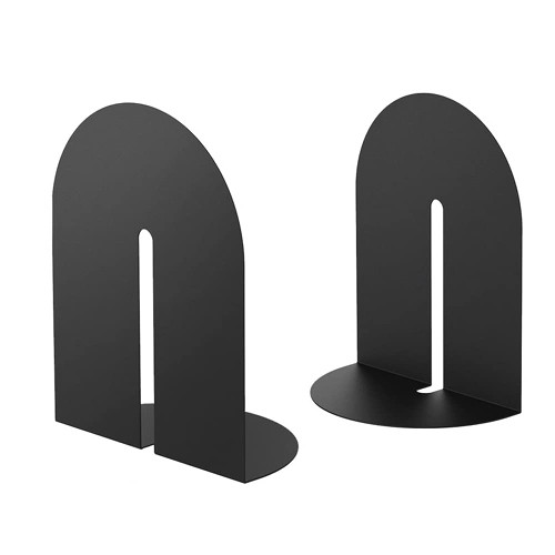 Decorative Bookends Bookends Metal Anti-Skid Bookend Bookshelf Heavy Books Bookends Office Supplies Book Ends Home Decorative Book Stoppers Book Holders Book Stopper/Holder (Color : Black)