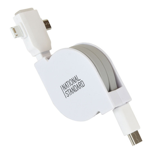 Gourmandise National Standard Reel Charging Cable Lightning + MicroUSB ltg-06a
