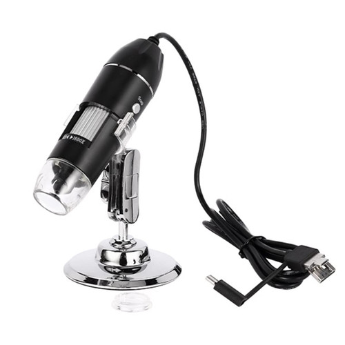Microscope Accessories Kit Adjustable 1600x 3in1 Type-C USB Portable Digital Electronic Microscope Camera Microscope Slides (Color : 1000X 3 in 1 USB)