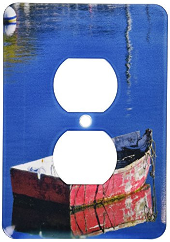 3dRose LLC lsp_90815_6 Boat in Harbor, Cape Ann, Rockport, Massachusetts Us22 Aje0068 Adam Jones 2 Plug Outlet Cover