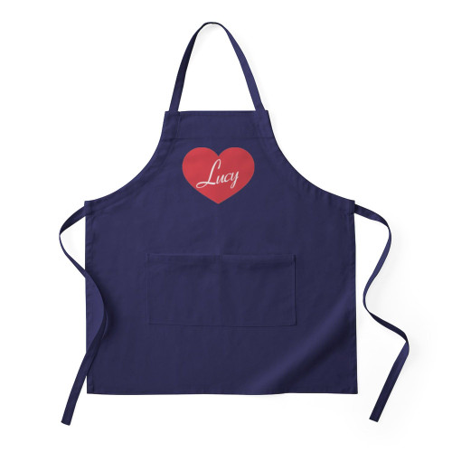 CafePress I Love Lucy Heart Apron (Dark) Kitchen Apron with Pockets, Grilling Apron, Baking Apron