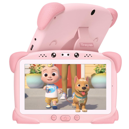 Kids Tablet for Toddlers 7IN Toddler Tablet for Kids, 32GB Kids Learning Tablets for Children Tablet with Touch Screen, Camera, Shockproof Case, Parental Control, Netflix for Toddle (Pink)