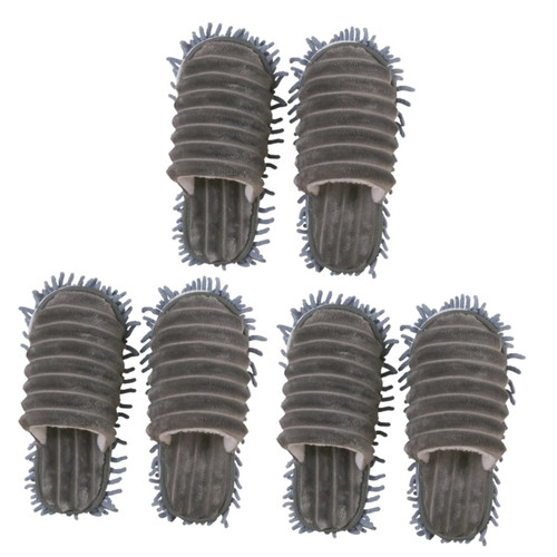 Cabilock 3 Pairs Bathroom Mop Slippers Mopping Slippers for Women Floor Dusting Shoes House Dusting Slippers Dust Mop Shoes Microfiber Cleaning Slippers Men and Women Tool Washable
