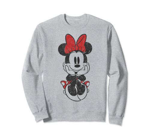 Disney Mickey And Friends Minnie Mouse Vintage Sitting Sweatshirt