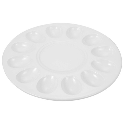 DOITOOL Deviled Egg Tray Melamine Storage Plate Deviled Egg Meatballs Escargot Serving Platter Dish