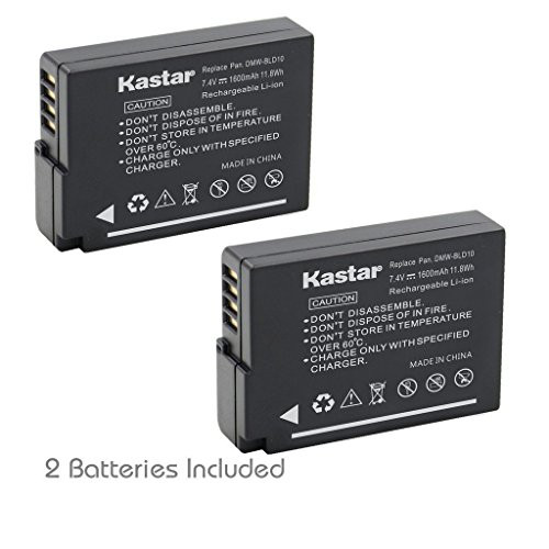 [Fully Decoded] Kastar DMW-BLD10 Battery (2-Pack) for Panasonic DMW-BLD10, DMW-BLD10E, DMW-BLD10PP, DE-A93B Work for Panasonic Lumix DMC-G3, Panasonic Lumix DMC-GF2, Panasonic Lumix DMC-GX1 Cameras