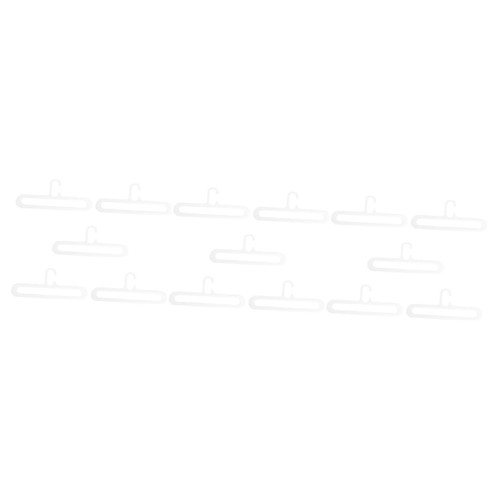 Cabilock 15 Pcs Clothes Rack Storage Hook Hanger Trouser Hangers Wire Clothes Hangers Space Saving Coat Hanger Windproof Clothes Hanger Clothing Shelf White Plastic Non-Slip Metallic Line