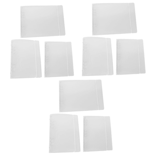 NUOBESTY 9 Pcs Binder Notebook Shell Protector Aesthetic School Supply File Organizer Folder refillable Paper Organizer Folder Paper Folder File Accessory Storage Bags Travel abs Music