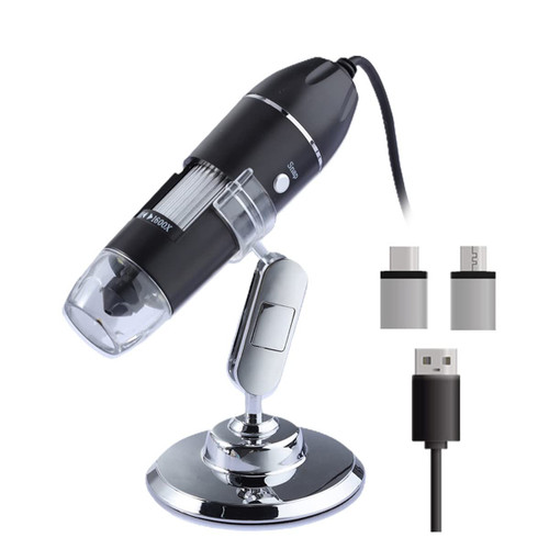 Microscope Accessories Kit 1600X 1000X 500X 3 in 1 Type-C Handheld Portable Digital Microscope Microscope Slides (Color : 500X)