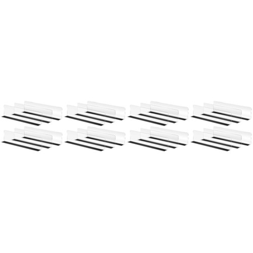 Amosfun 24 pcs Shelf Divider Closet Shelf separators Plastic Shelf separators Magnetic Shelves cabinets dividers Clothes Purses Separator Closets Clear Acrylic Props Magnetic Stripe