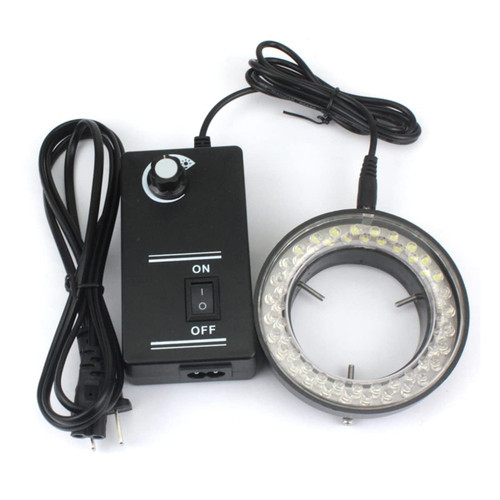 Microscope Accessories Kit Microscope Ring Light Adjustable 56 LED 144LED Illuminator Lamp for Industry Video Stereo Microscope Lens Camera Magnifier Microscope Slides (Color : 56PCS LED Black)