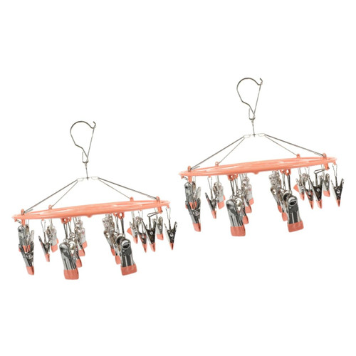 ABOOFAN 2pcs Coat Hanger Sock Dryer Sock Drying Rack Sock Hanger Clip Hanger Clothes Drying Rack Baby Hangers Socks Drying Hanger Hangers with Clips Household Underwear Clip Child Dipping