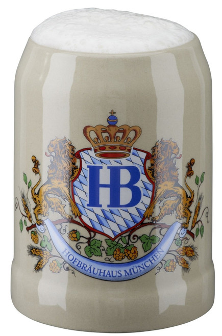 Pinnacle Peak Trading Company Hofbrauhaus Munchen Munich Lion Crest Stoneware German Beer Mug .5 L