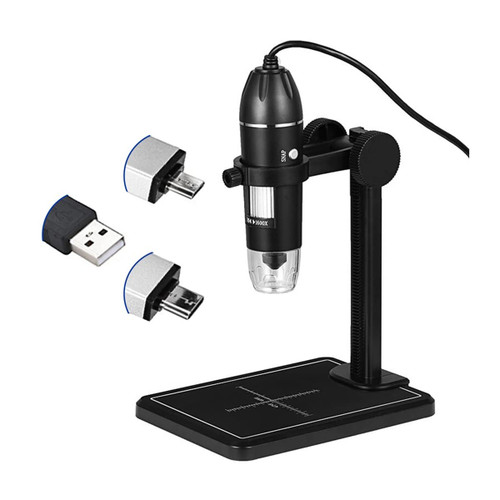 GFONIX Microscope Adapter 1600X Digital Microscope 3 in 1 USB Electronic Microscope with Lift Stand Microscope Accessories (Color : 3 in1 Adapter B)
