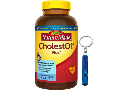 Nature Made CholestOff Plus 210 Softgels + Bundle with VITACARE Whistle Keychain for Outdoor ?2 Items? Can't be Sold Separately ! Nature Made CholestOff Plus 210 Softgels + Bundle with VITACARE Whistle Keychain for Outdoor ?2 Items? Can't be Sold Separately !