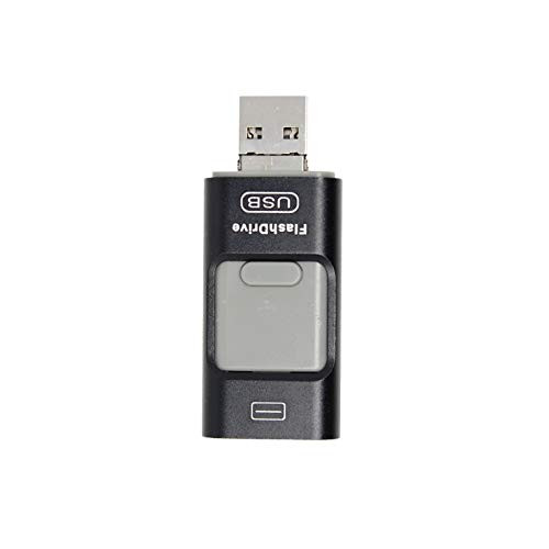 USB Flash Drives for iPhone 32GB Pen-Drive Memory Storage, Tianken 3 in 1 Jump Drive Lightning Memory Stick External Storage, Memory Expansion for Apple IOS Android Computers, Black