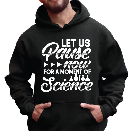 Gift for Science Lab Biology Microscope Lovers Moment of Science Black and Muticolor Unisex Hoodie