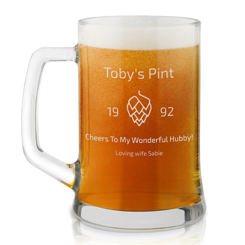 Maverton Personalized Beer Mug - Tumbler Beer Glass - Gift For Men - Birthday Present for Beer Lover - Beer Glass for Boyfriend - Engraved Gift for him - Husband Maverton Personalized Beer Mug - Tumbler Beer Glass - Gift For Men - Birthday Present for Beer Lover - Beer Glass for Boyfriend - Engraved Gift for him - Husband
