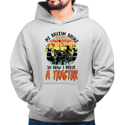 Witch Halloween Gift for Broom Broken Drivers Gray and Muticolor Unisex Hoodie Witch Halloween Gift for Broom Broken Drivers Gray and Muticolor Unisex Hoodie