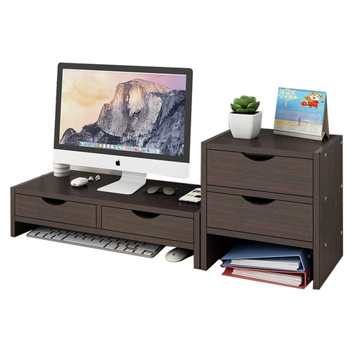 LITAITAI Monitor stand lifter with drawer, large capacity storage?Monitor Stand Riser,Computer Monitor Stand,Multi-form storage racks,Suitable for many occasions.