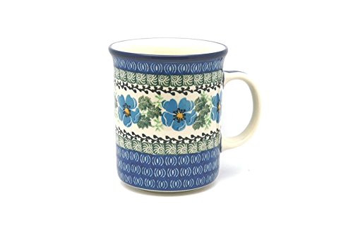 Polish Pottery Mug - Big Straight Sided - Morning Glory
