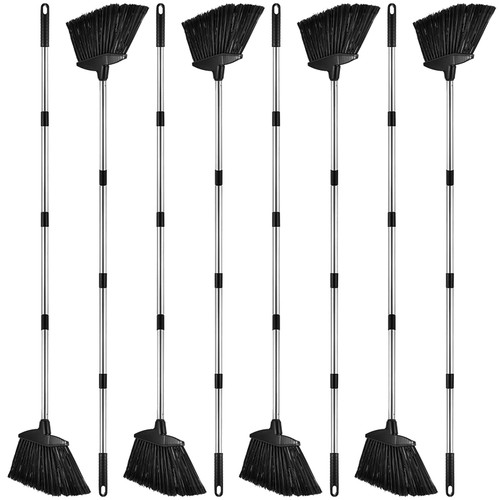 10 Pack Heavy Duty Broom Bulk, Outdoor Indoor Broom Commercial Angle Broom with Adjustable Long Handle Stiff Bristles Broom with 47 Inch Broomstick for Home Kitchen Office Patio Lobby Floor Sweeping 10 Pack Heavy Duty Broom Bulk, Outdoor Indoor Broom Commercial Angle Broom with Adjustable Long Handle Stiff Bristles Broom with 47 Inch Broomstick for Home Kitchen Office Patio Lobby Floor Sweeping
