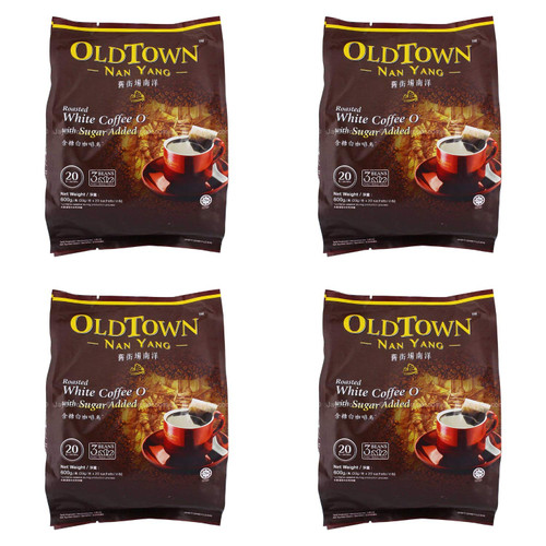 OLDTOWN NAN YANG WHITE COFFEE O WITH SUGAR ADDED (4 pack x 20 sachets) Imported from Malaysia
