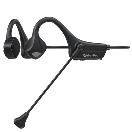 SAMVEK Bone Conduction Headphones with Mic, Bluetooth Headset with Noise-Canceling Boom Microphone, Wireless Computer Open Ear Earphones for Calls, Work, Online Meetings