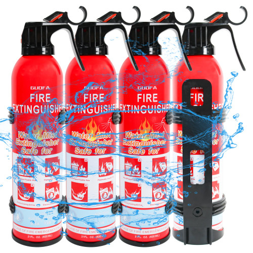 Youci Fire Extinguisher for Home, Multipurpose Fire Spray Extinguish A B C K Fires, Portable Prevent Reignition Water-Based Fire Extinguisher for Boat/Truck/Kitchen/Garage (4 Pack)
