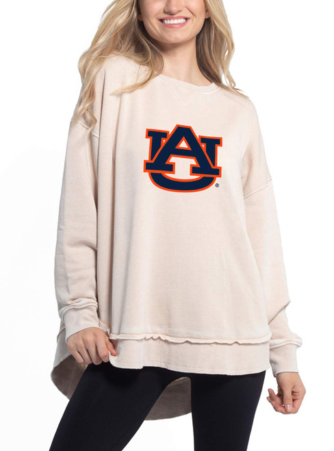 Chicka-d NCAA Auburn Tigers Womens Pullover Sweatshirt, Oatmeal, Large (480_NC_PL)