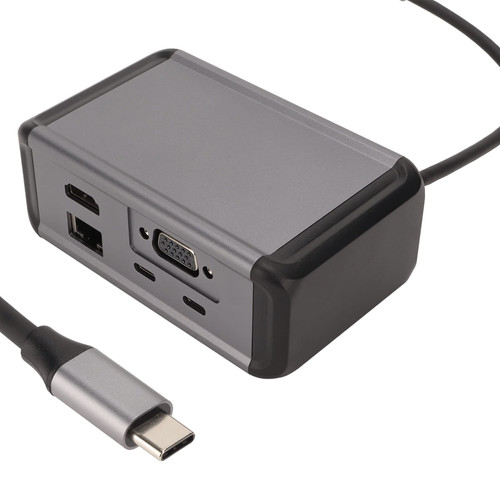 USB Hub, 12 in 1 4K 30Hz Type C Docking Station Type C to PD HDMI Storage Card Memory Card AUDIO3.5 VGA RJ45 USB Hub Adapter