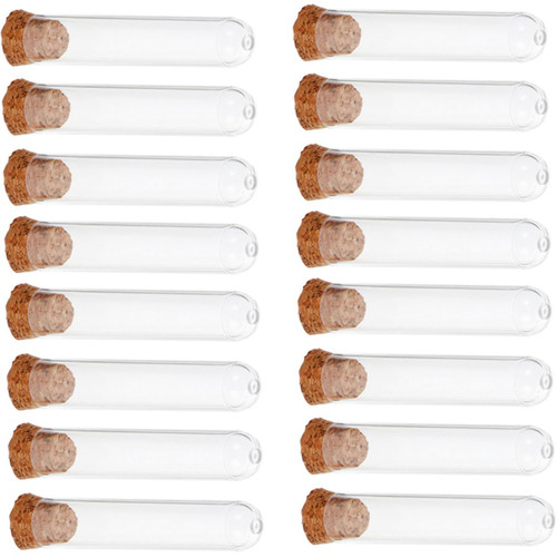 Healvian 200 Pcs Plastic Test Tube Mini Bottles Sampling Vials Glass Tubes Glass Test Tubes Transparent Vial Science Test Tubes Plastic Vials Scientific Test Tube Liquid Storage Bottle