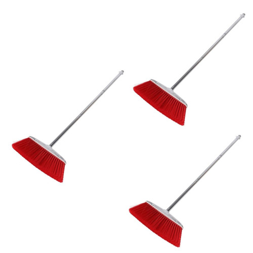 SOLUSTRE 3pcs Ground Sweeper Garbage Broom Escobas para Barrer Piso Handle Metal Broom Floor Sweeper Broom Outdoor Broom Dustpan Garbage Sweeping Broom Commercial Office Nylon Lawn