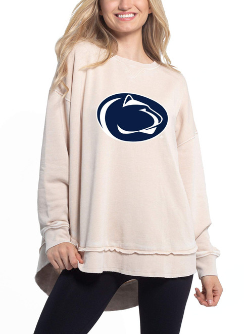 Chicka-d NCAA Penn State Nittany Lions Womens Pullover Sweatshirt, Oatmeal, Small (480_NC_PL)