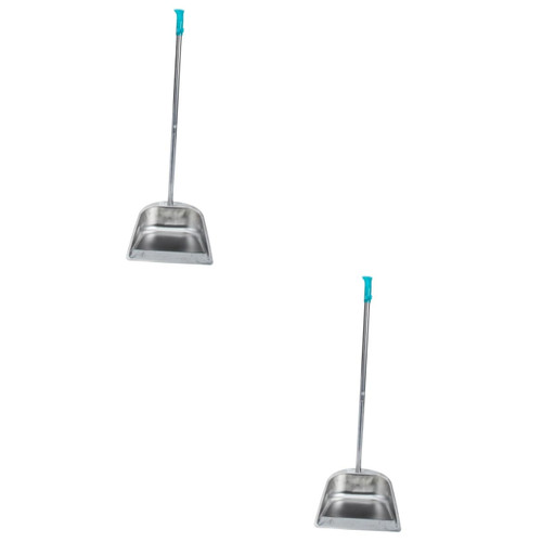 Gatuida 2pcs Garbage Shovel Floor Sweeper Dustpans Kitchen Dustpan Stand up Dustpan Heavy Duty Dustpan Trash Cleaning Shovels Industrial Dustpan Broom Office Stainless Steel Giant Tray