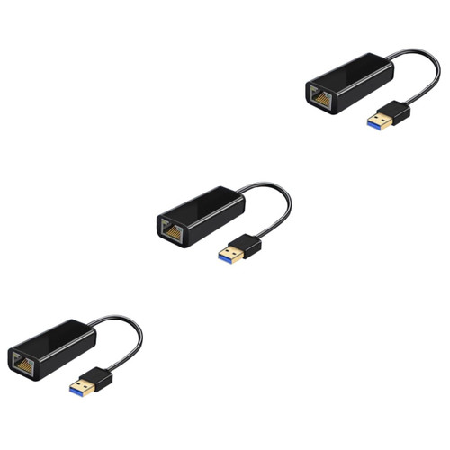 Hemobllo 3pcs Ethernet Adapter LAN Internet Network Adapter Gigabit Ethernet Network Adapter 1000 Mbps Adapter Computer adapters for laptops Laptop Accessory abs USB Accessories