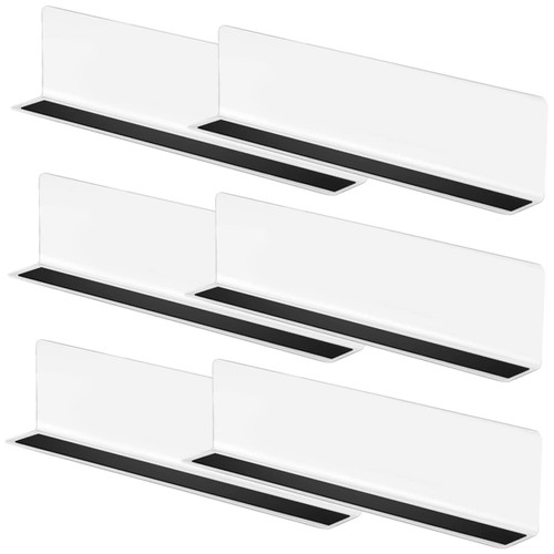 Zerodeko 18 Pcs Shelf Divider Drawer Dividers Wooden Shelf Separators Commodity Shelf Separator Shelves for Kitchen Cabinets Supermarket Shelf Organizer Magnetic Stripe Cupboard Props
