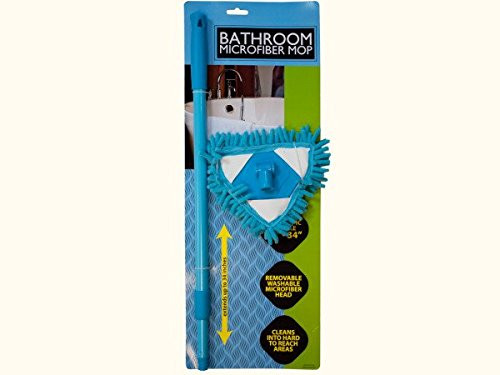 Bulk Buys OF432-8 Bathroom Microfiber Mop with Telescopic Handle, 8 Piece