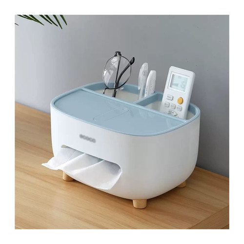 Tissue Holder Box Paper Towel Box Paper Drawer Household Living Room Dining Room Tea Table Simple Multi-Functional Creative Cute Remote Control Storage Box Tissue Holder Case (Color : 1)