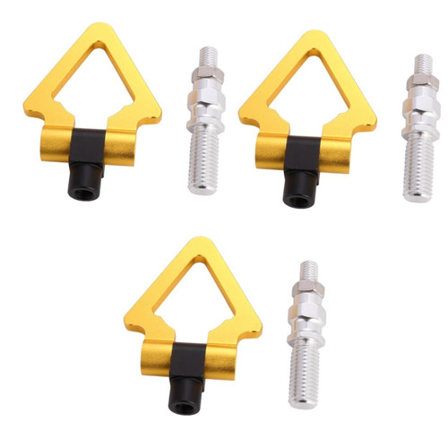 PACKOVE 3pcs Trailer Hitch Front Bumper Tow Hook Tow Bar Auto Trailer Ring Triangle Tow Hook Car Racing Automotive Hooks Towing Front Tow Hook Ring S Hook Car Front Aluminum Alloy Truck