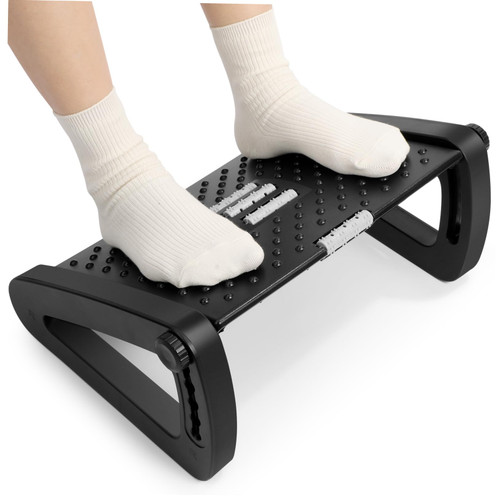 COHEALI Under Desk Footrest Foot Rest Under Desk for Office Use Stool for Desk Under Desk Foot Stool Foot Stool Under Desk Home Roller Footrest Footstool Massage Abs Office Chair Child