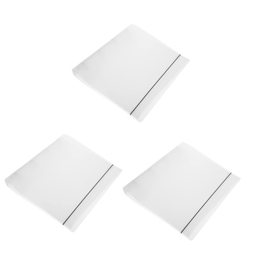 HOMSFOU 3 Sets Folder Portfolio Case 11x17 Binder Document Organizer Photo Organizers and Storage Portfolio Bag Plastic Container Handheld File Organizer Office Pp Widen Art Investment