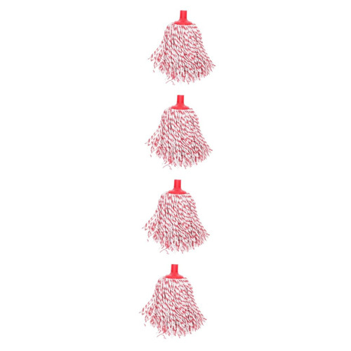 Mobestech 4pcs Pen Mandrel Damp Mop Head Industrial Cleaning Mop Heads Household Mop Head Cedar Mop Replace Head Wet Dry Cleaning Mop for Floor Replacement Mop Head Cloth Single String