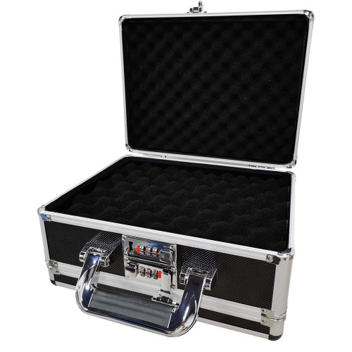 Gun Safes for Pistols, Gun Lock Box with 3 Digits Combination Lock, Portable Aluminum Handgun Safe for 4 Pistols, Pistol Safe for Home Bedside Nightstand Car Travel