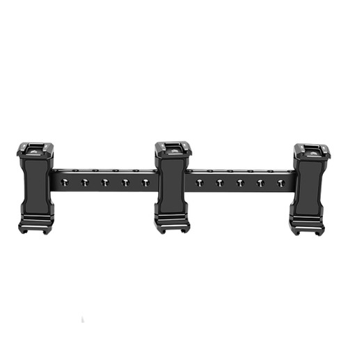 FEICHAO Triple Phone Holder Clamp with Cold Shoe Mount for Tripod Fill Light Microphone Expanded Accessories