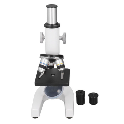 Microscope, Kids Microscope 640X Adjustable Angle Stainless Steel Dual Coaxial Focusing Handwheel for Children