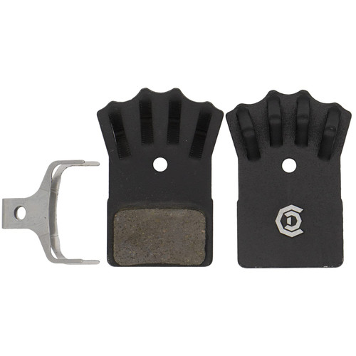 cycledesign Bicycle Brake Parts, Disc Brake Pad, Shimano Flat Mount Disc Fins, Resin, Power Plus, Black, One Size