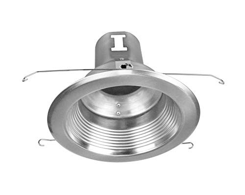 NICOR Lighting 5-Inch Recessed Baffle Trim, Nickel (15511NK)